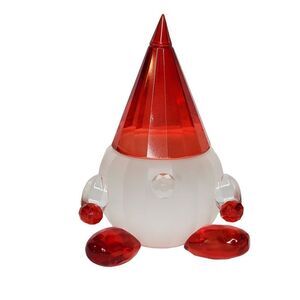 Crystal Gnome Christmas Valentine Love July Birthstone Paperweight Red